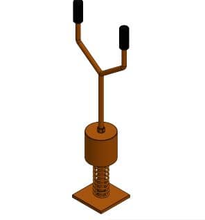 Spring -Loaded Soil Materials Compactor